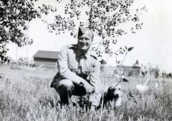 Willard Rorke With his Dog 